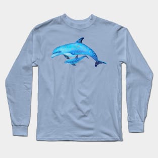 Swirly Dolphin Family Long Sleeve T-Shirt